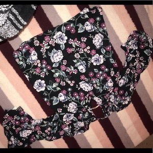 Black Floral Blouse
